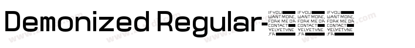 Demonized Regular字体转换